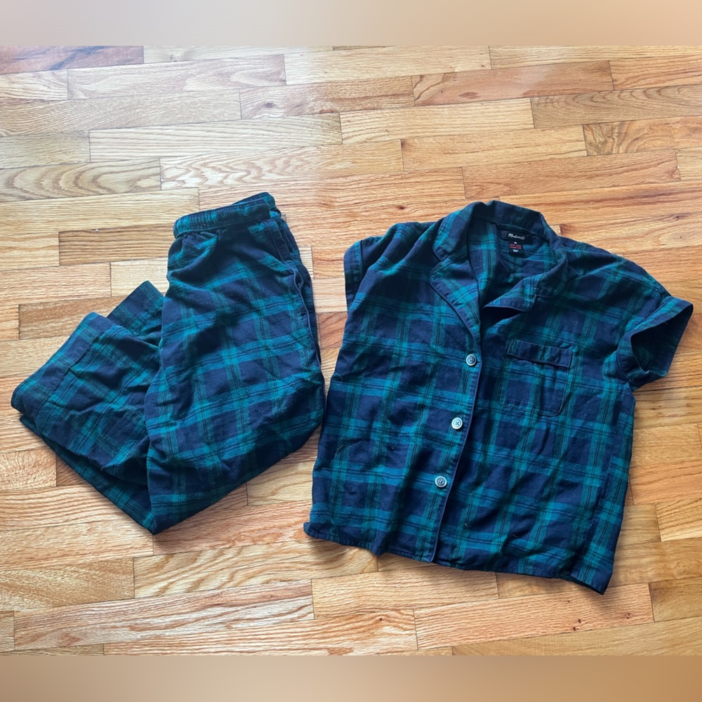 Madewell Pajamas XS - Green Plaid - PILLING